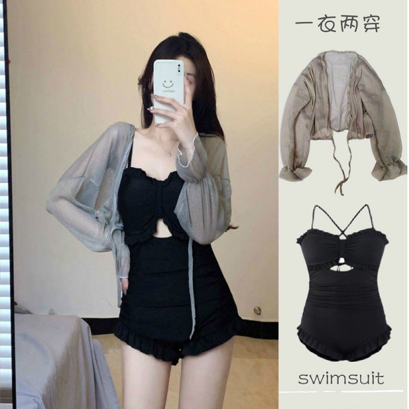 Đồ bơi liền thân màu trơn thời trang quyến rũ cho nữ