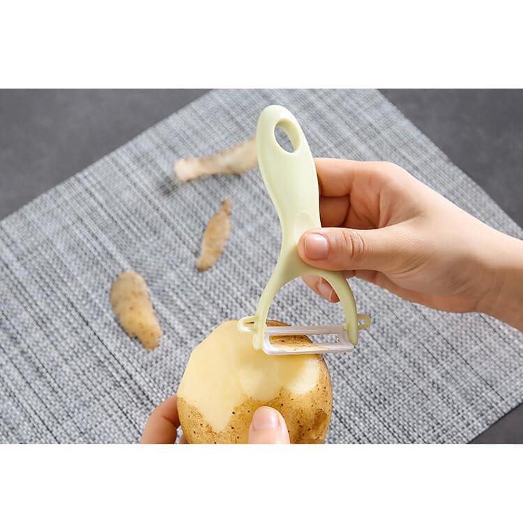 Bộ dao thớt gọt trái cây 3 món - bộ dao thép phủ sứ Ceramic