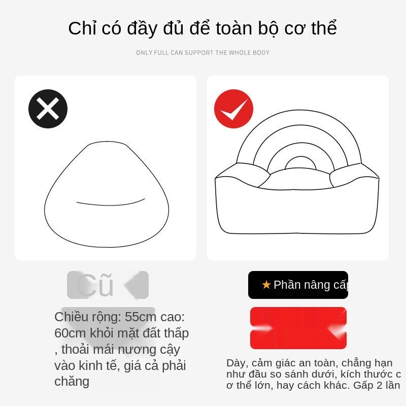 Ghế sofa lười cầu vồng căn hộ nhỏ net ghế màu đỏ phòng ngủ ghế tựa ban công