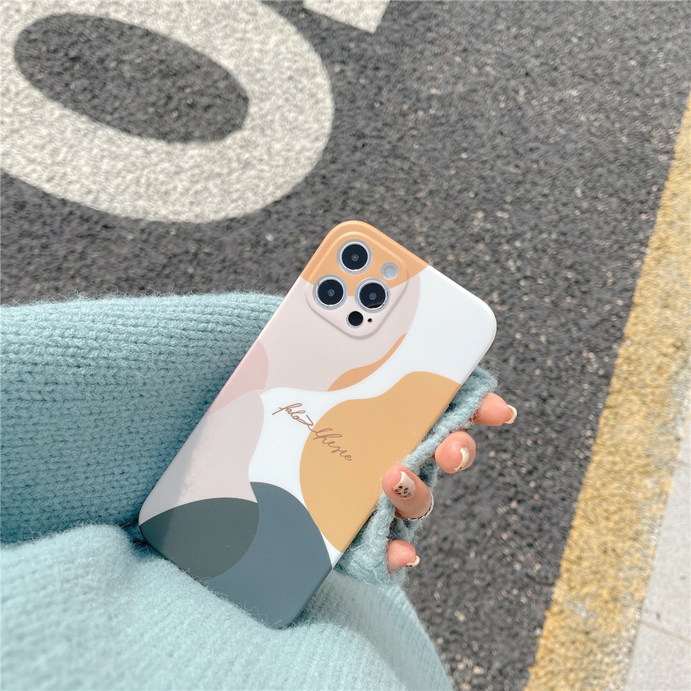 Ốp điện thoại IMD hình sơn dầu bảo vệ camera cho iPhone 12pro max 12mini 11Pro Max XS Max XR SE 2020 7 8 Plus | BigBuy360 - bigbuy360.vn
