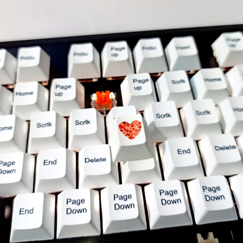 Nút Bàn Phím Cơ Pbt Dày 1 Nút Hình Trái Tim Màu Đỏ Cho Mx Switch