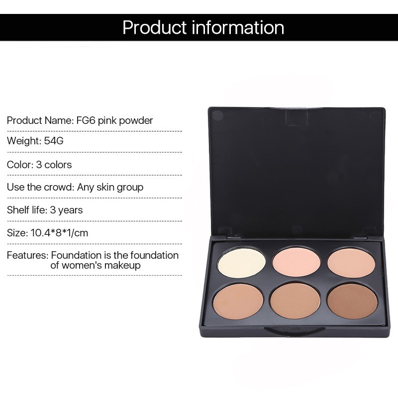 [Hàng mới về] Hộp phấn tạo khối 6 màu Popfeel kèm cọ | BigBuy360 - bigbuy360.vn