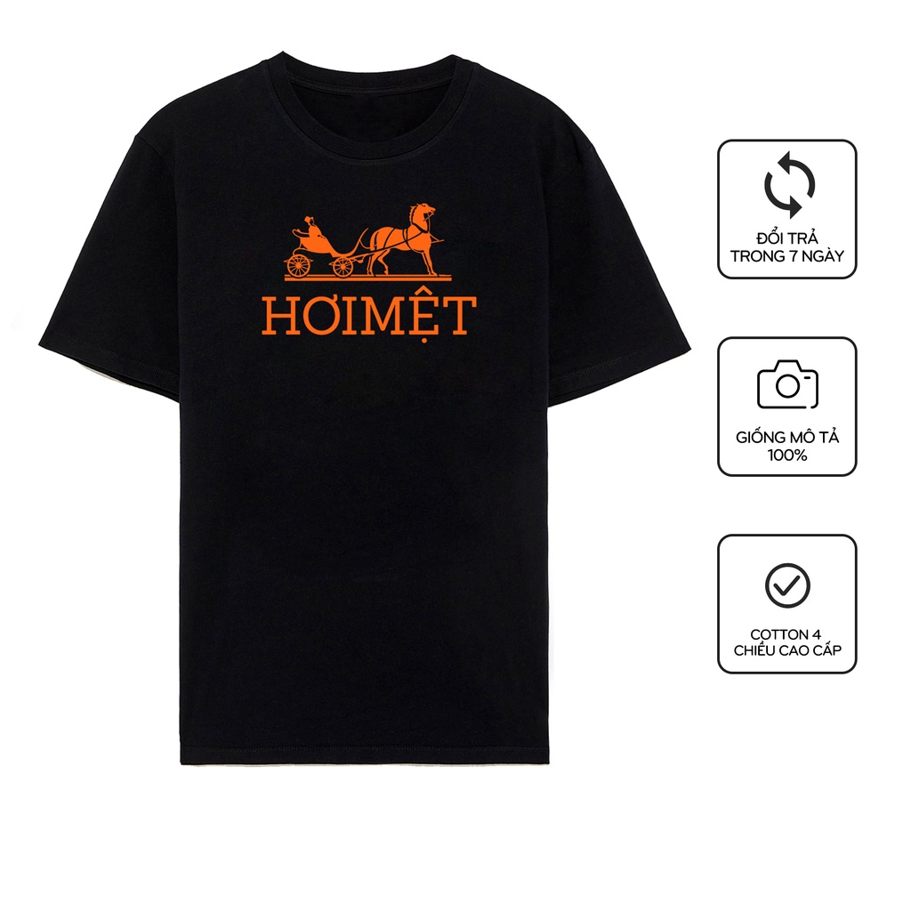 Áo thun Hơi Mệt tấu hài thương hiệu, unisex nam nữ cotton 4 chiềumặc phong cách trẻ trung, năng động