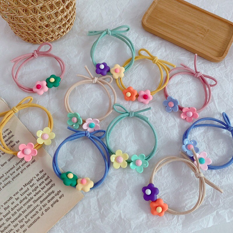 🎀Nơ buộc tóc mix hoa xinh xắn