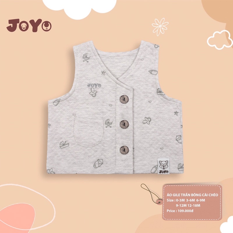 [JOYO] Áo Gile trần bông cài chéo bé trai bé gái