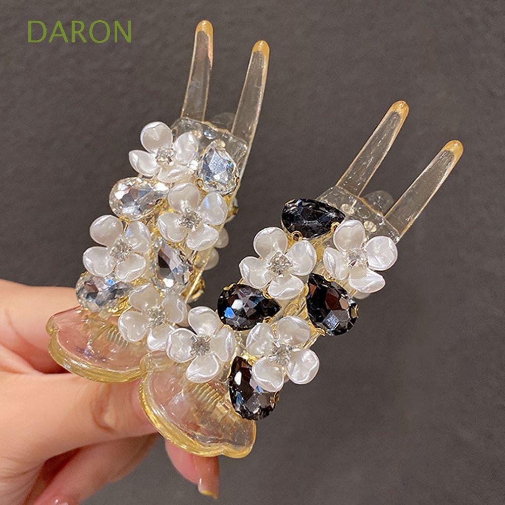 Kẹp Tóc Acrylic Trong Suốt Đính Ngọc Trai Thời Trang Hàn Quốc Cho Nữ