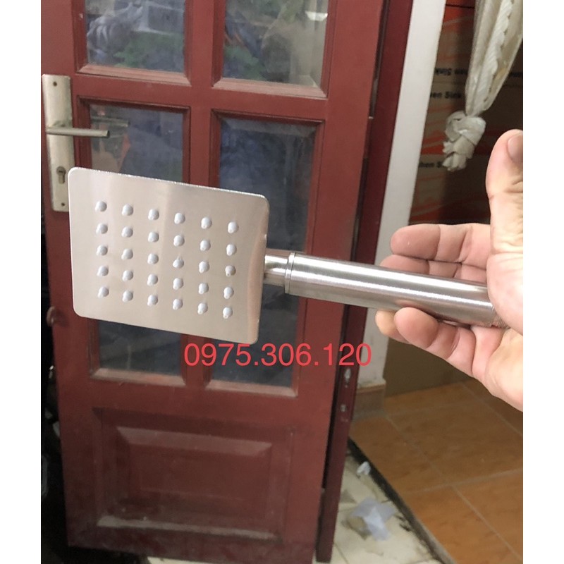 Bộ Tay Sen Tắm Vòi hoa sen INOX 304 TS01 và dây và cài đủ bộ TAY SEN INOX VUÔNG tia nước to tắm đã