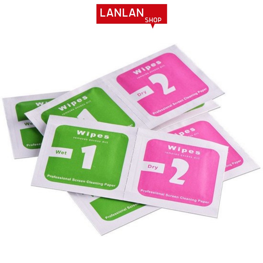 Giấy lau màn hình 1-2 (1 là Giấy ướt, 2 là Giấy khô)
