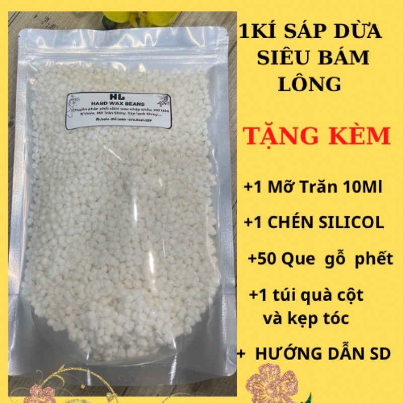1 KÍ SÁP DỪA SIÊU BÁM LÔNG LOẠI 1, Tặng KÈM 1 CHÉN, 1 Mỡ 10Ml, QUÀ VÀ QUE