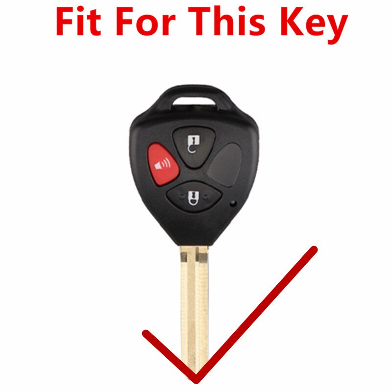Vỏ Da Bảo Vệ Chìa Khóa Điều Khiển Từ Xa 3 Nút Trong Suốt Cho Xe Hơi Toyota Prado / Mark / Corolla / Camry / Reiz / Crown L2097 Toyota Camry Rav4
