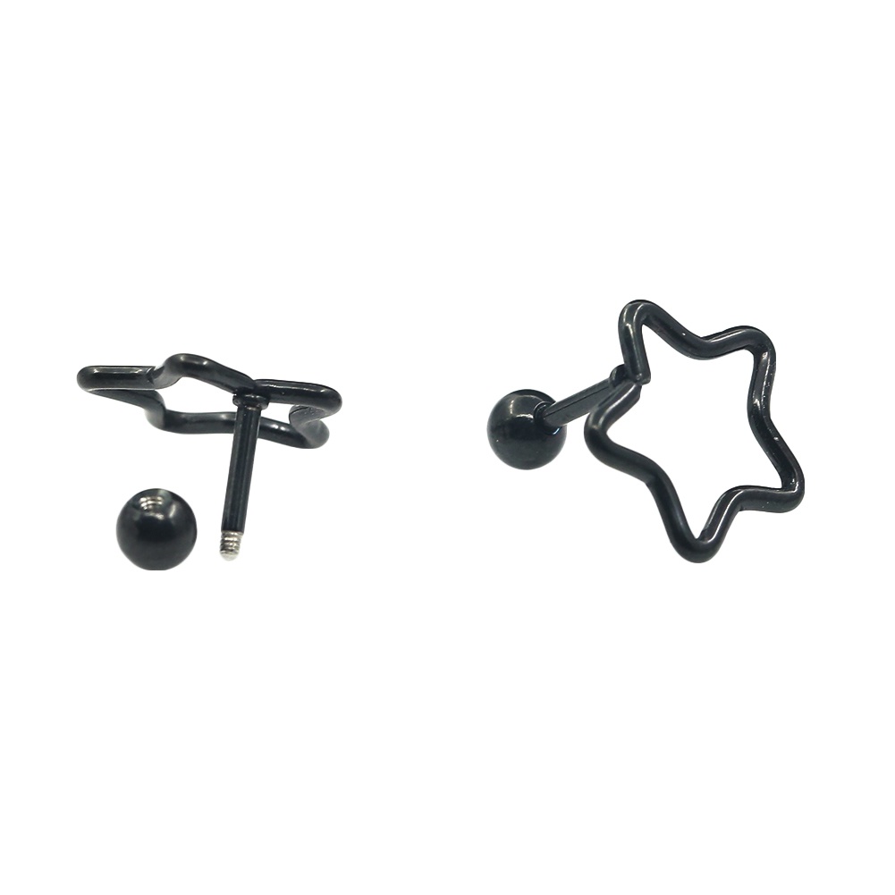Khuyên tai thép không gỉ hình ngôi sao thời trang