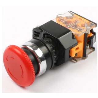 Nút nhấn dừng khẩn cấp LA38-11ZS phi 22mm , Công tắc khẩn cấp tự khóa 1NO 1NC
