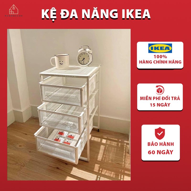 [Mã 1511LIFESALE giảm 10% đơn 99K] Kệ Để Tài Liệu Làm Việc IKEA Giá Có Ngăn Kéo Để Đồ Skin Care