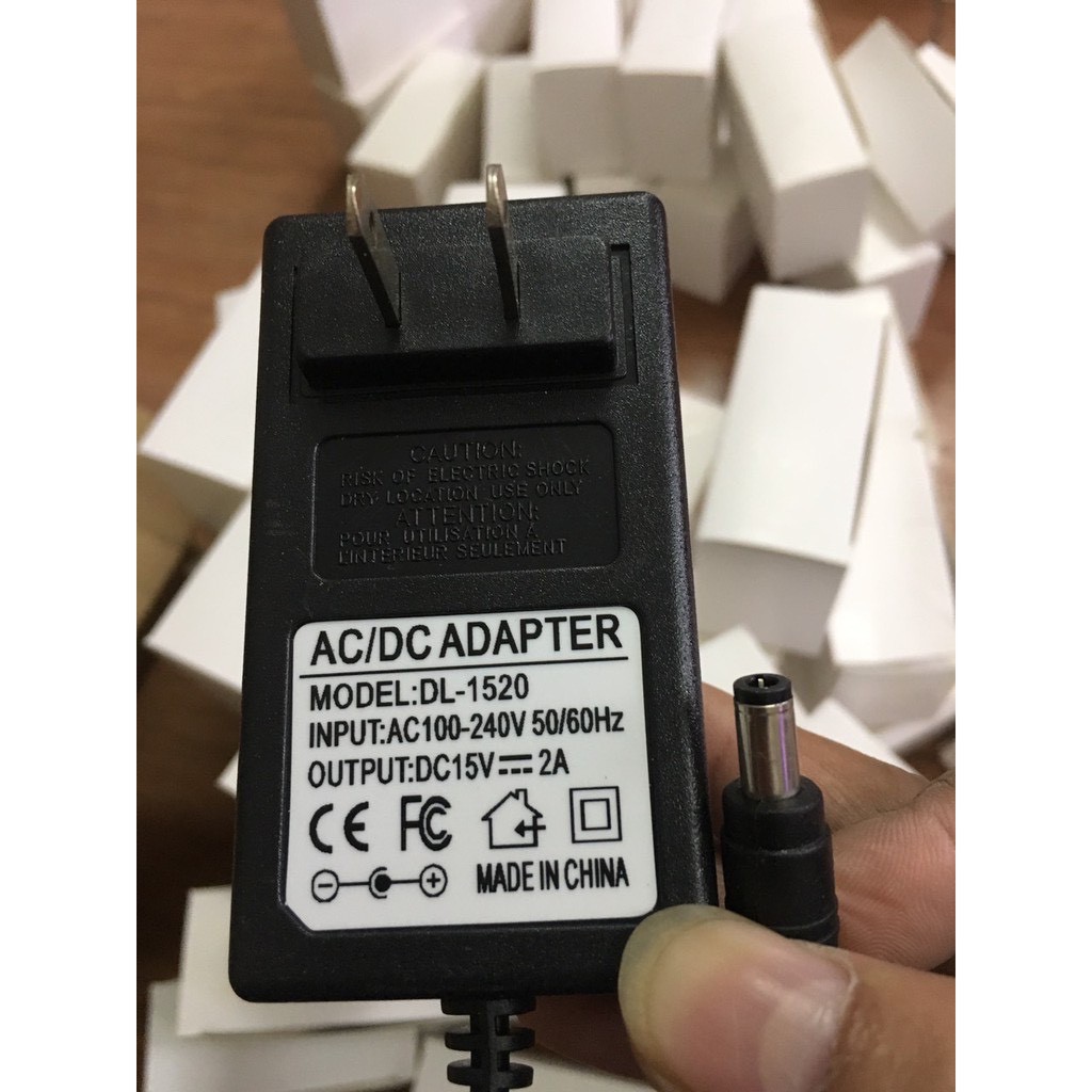 Nguồn adapter 15V-2A cho loa kéo, bộ micro không dây, vang số