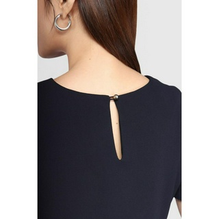 Đầm Suông Thắt Eo E.studio Lụa Cát (*Navy)