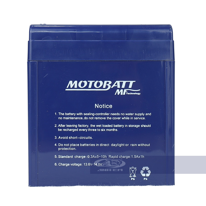 BÌNH MOTOBATT 3L (12V~3A) SPORT (Khô)