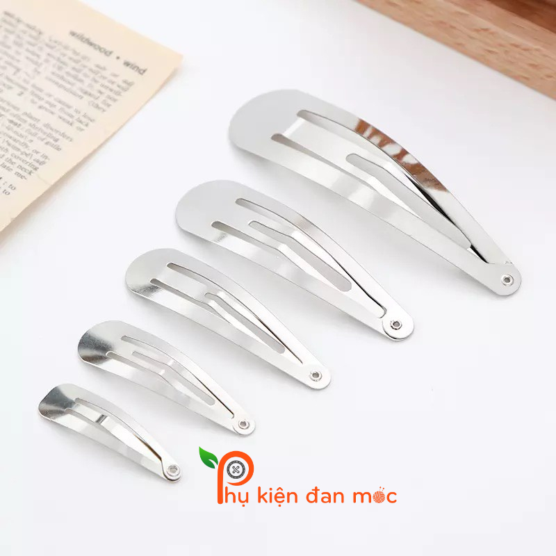 (Set 5 cái) Kẹp Bật Giọt Nước Làm Kẹp Tóc Handmade, Kẹp Tóc Trơn
