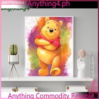 Tranh đính đá tự làm họa tiết chú gấu pooh dễ thương 5D độc đáo