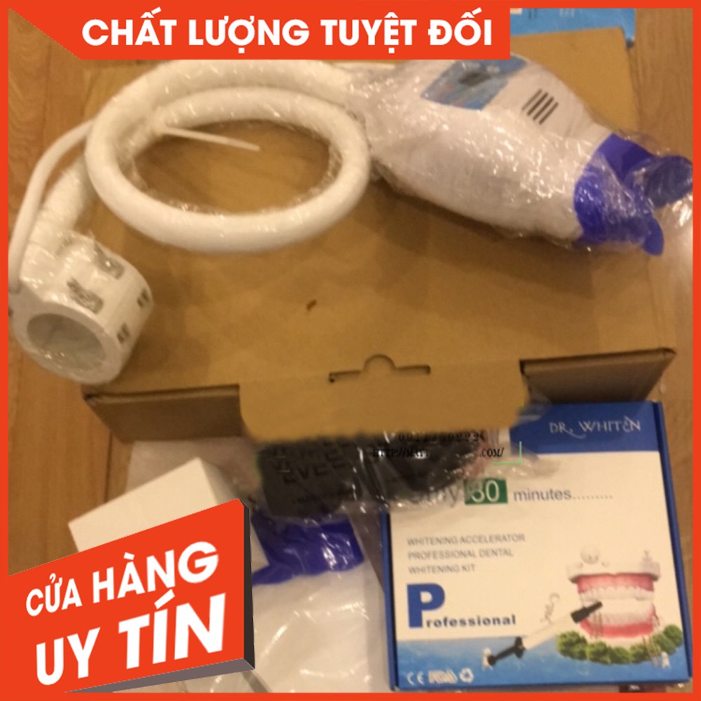 FULL COMBO GIÁ RẺ Đèn tẩy trắng + Thuốc tẩy trắng răng+ Banh Miệng+ Kính Bảo Vệ Mắt+ Tuýp Che Nướu