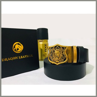 Dây Lưng Nam (Dây Nịt) Da Bò Tấm Khiên Lion King (tặng kèm hộp)