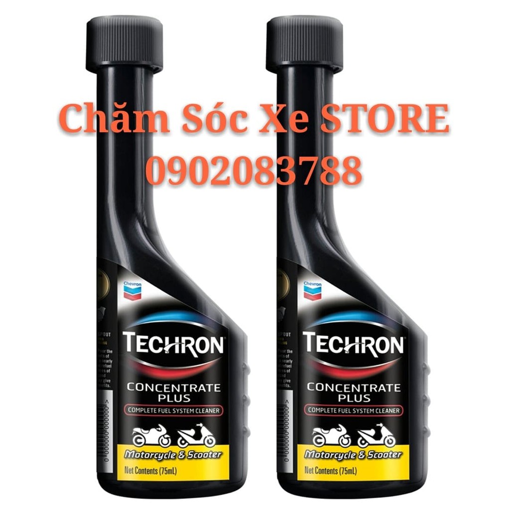 2 Chai Dung Dịch Làm Sạch Động Cơ Xe Máy Caltex Techron Concentrate Plus 75ml