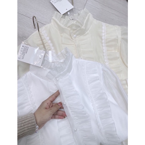 Áo Sơ Mi Bèo Ngọc Xếp Ly Tiểu Thư
