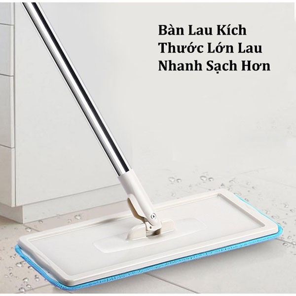 Bộ cây lau nhà chổi lau nhà thông minh tự vắt 360 độ 2 trong 1 kèm thùng vắt 2 ngăn