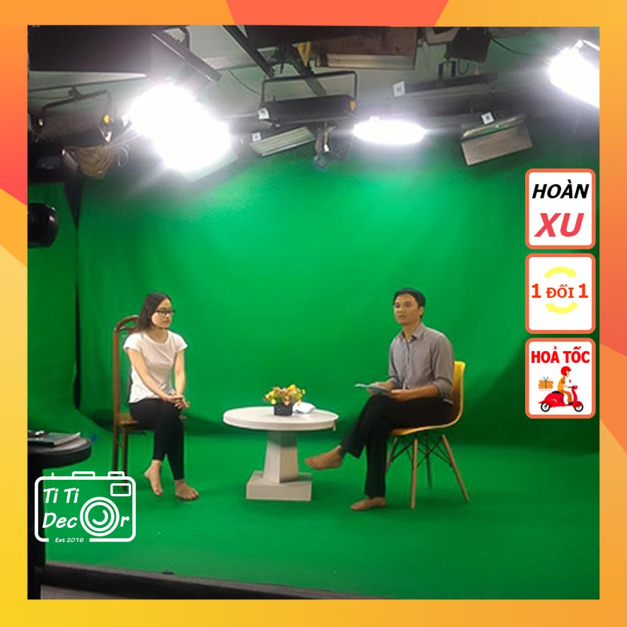 Phông Vải Xanh Lá TiTi Decor, Phông Nền Livestream TikTok Chuyên Dụng Cho Studio Chụp Ảnh, Quay Video, Tách Nền