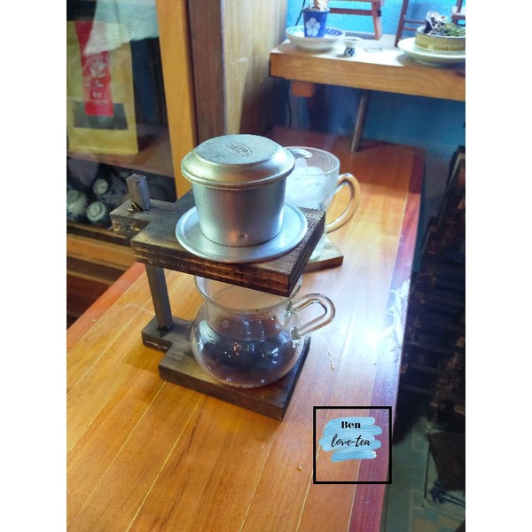 Kệ pha cafe gỗ