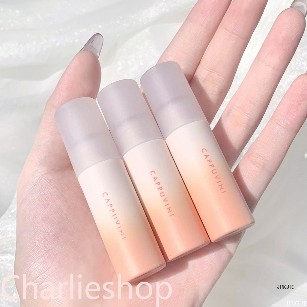 Cappuvini® Son Môi Màu Đỏ Nâu Gradient Mịn Như Nhung Có Hộp Làm Quà Tặng