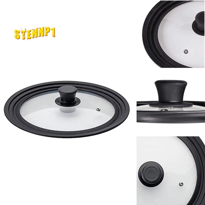 Nắp Nồi Thủy Tinh Cường Lực Đa Năng Bằng Silicon Cách Nhiệt Chống Rơi Vỡ Kích Thước Nhỏ Gọn Kích Thước 22-24 - 26cm