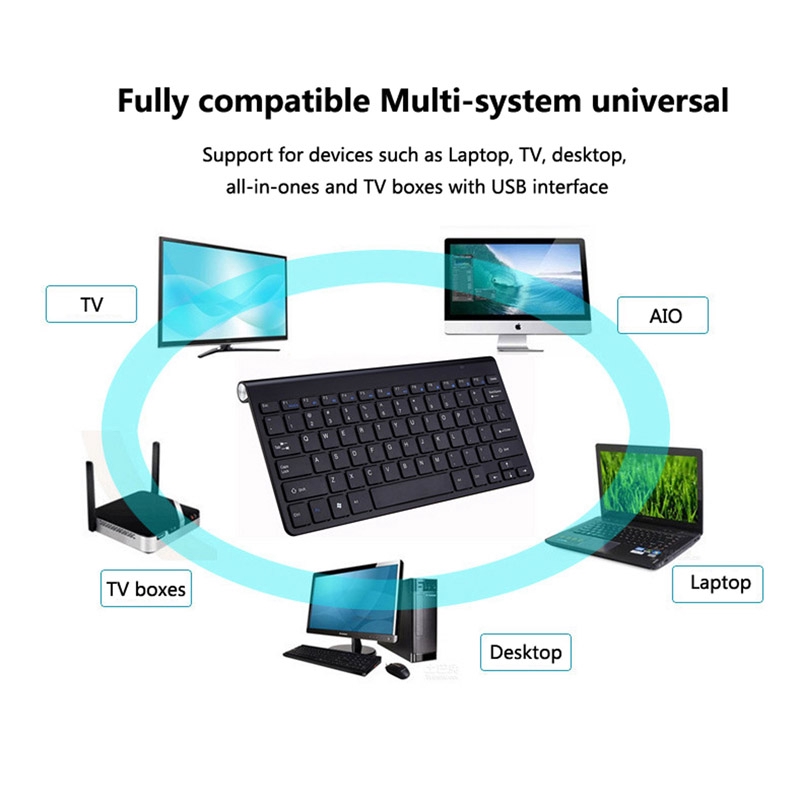 Bộ Bàn Phím + Chuột Không Dây 2.4ghz Cho Pc Mac Laptop Tablet | BigBuy360 - bigbuy360.vn