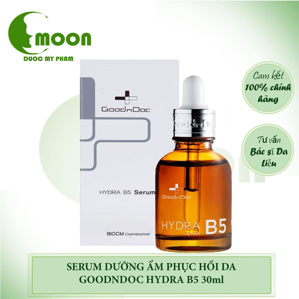 [Mã 1512FMCGSALE1 giảm 10% đơn 250K] SERUM DƯỠNG ẨM PHỤC HỒI DA GOODNDOC HYDRA B5 30ml