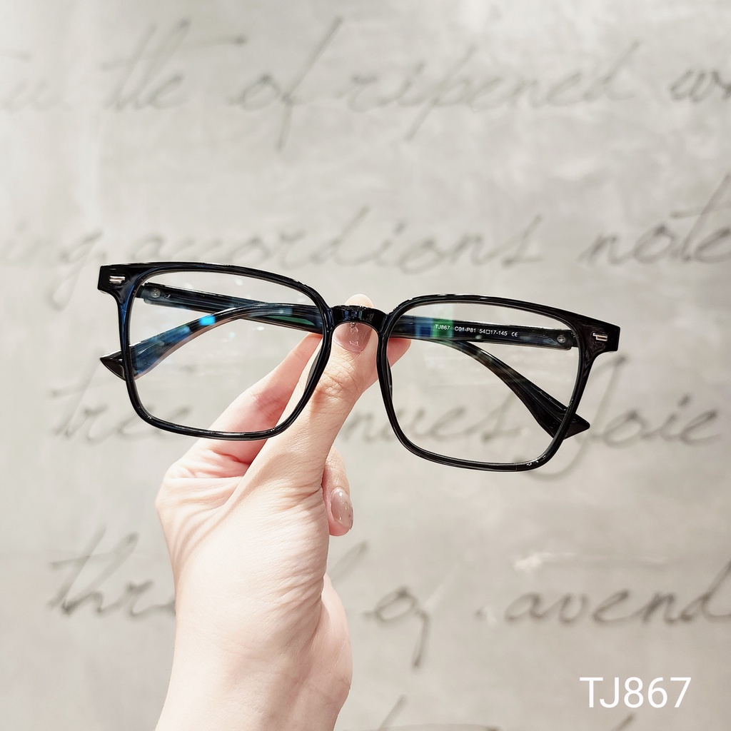 Kính cận vuông nam nữ LILYEYEWEAR mắt to chống bụi đi đường kiểu dáng cơ bản dễ đeo TJ867