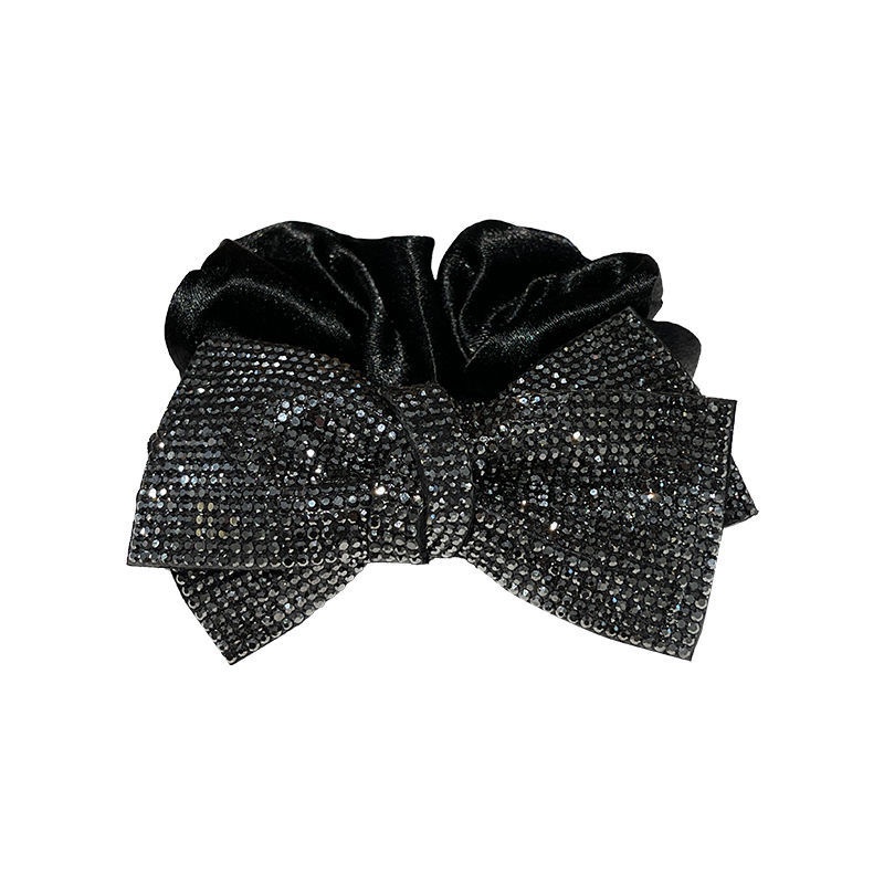 Dây buộc tóc thắt nơ ba chiều đính đá lấp lánh siêu lấp lánh mới