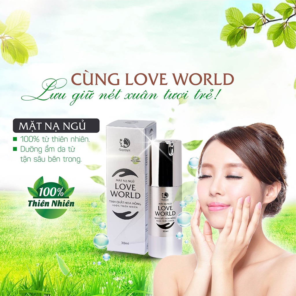 Mặt Nạ Ngủ Love World Kem Dưỡng Da Ban Đêm Dưỡng Ẩm Trắng Da Tăng Collagen Chống Lão Hóa Kháng Khuẩn Tinh Chất Hoa Hồng