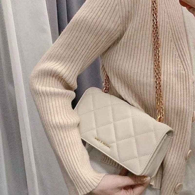 Tặng túi giấy -Túi xách hãng CNK chần ô fullbox