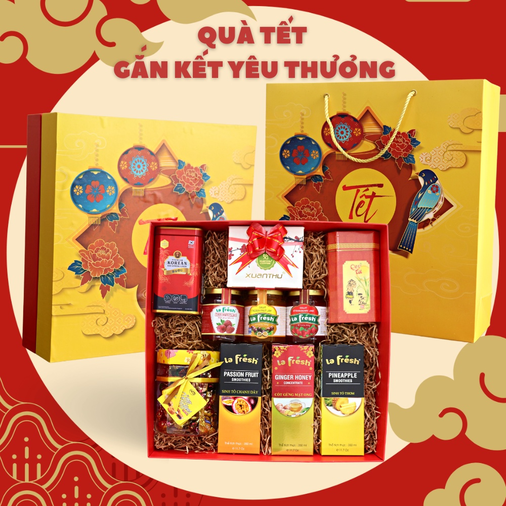 Set Quà Tết CAO CẤP Xuân 2022 (Quà TẾT ý nghĩa, Bao Chất Lượng) - Hộp giấy sang trọng - Giỏ quà tết đẹp | BigBuy360 - bigbuy360.vn