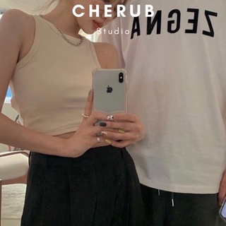 Áo croptop nữ basic, áo ba lỗ thun tăm Cherub