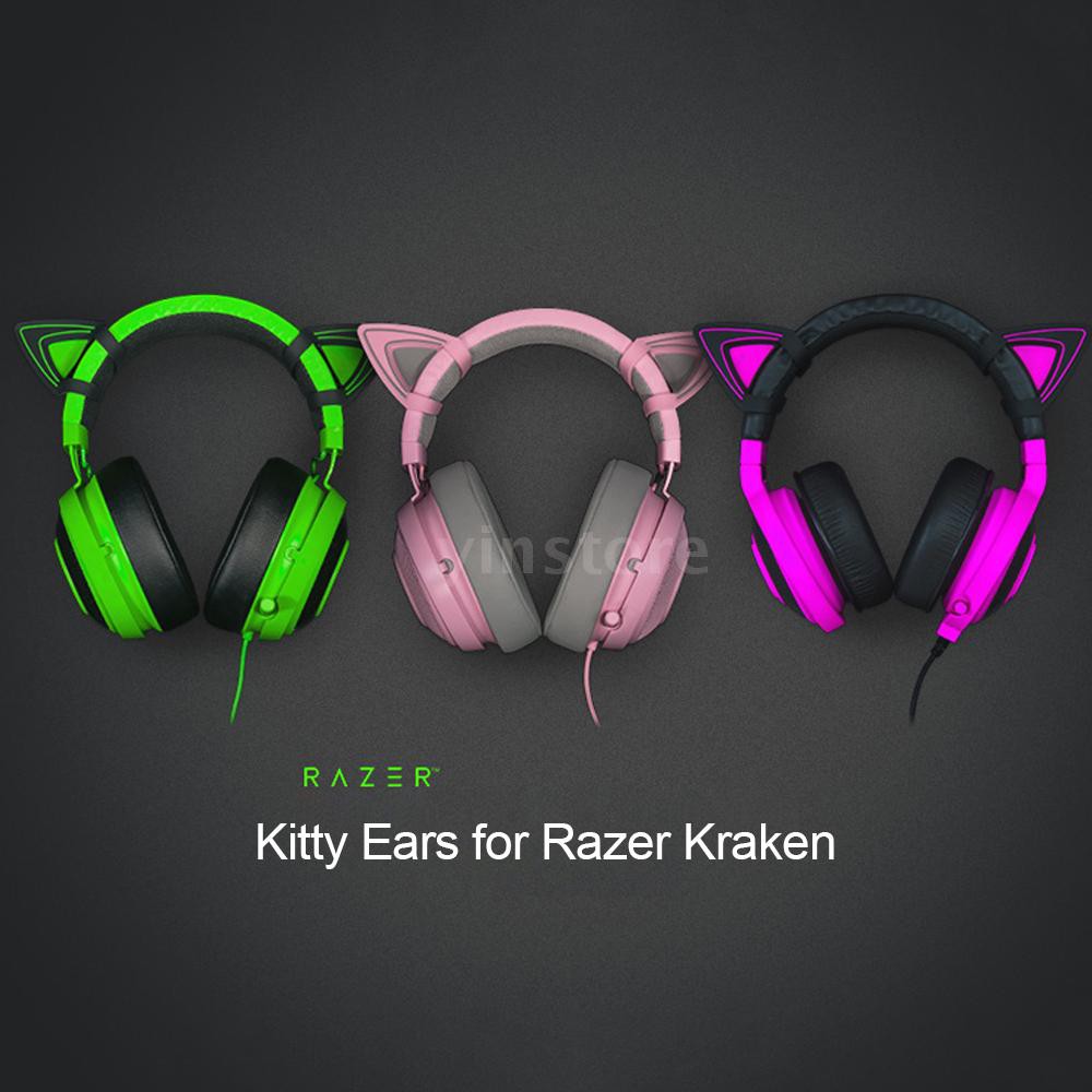Tai mèo Razer Kitty Phụ kiện đính kèm cho tai nghe Kraken Tai nghe có thể điều chỉnh Dây đeo siêu dễ thương Màu tím