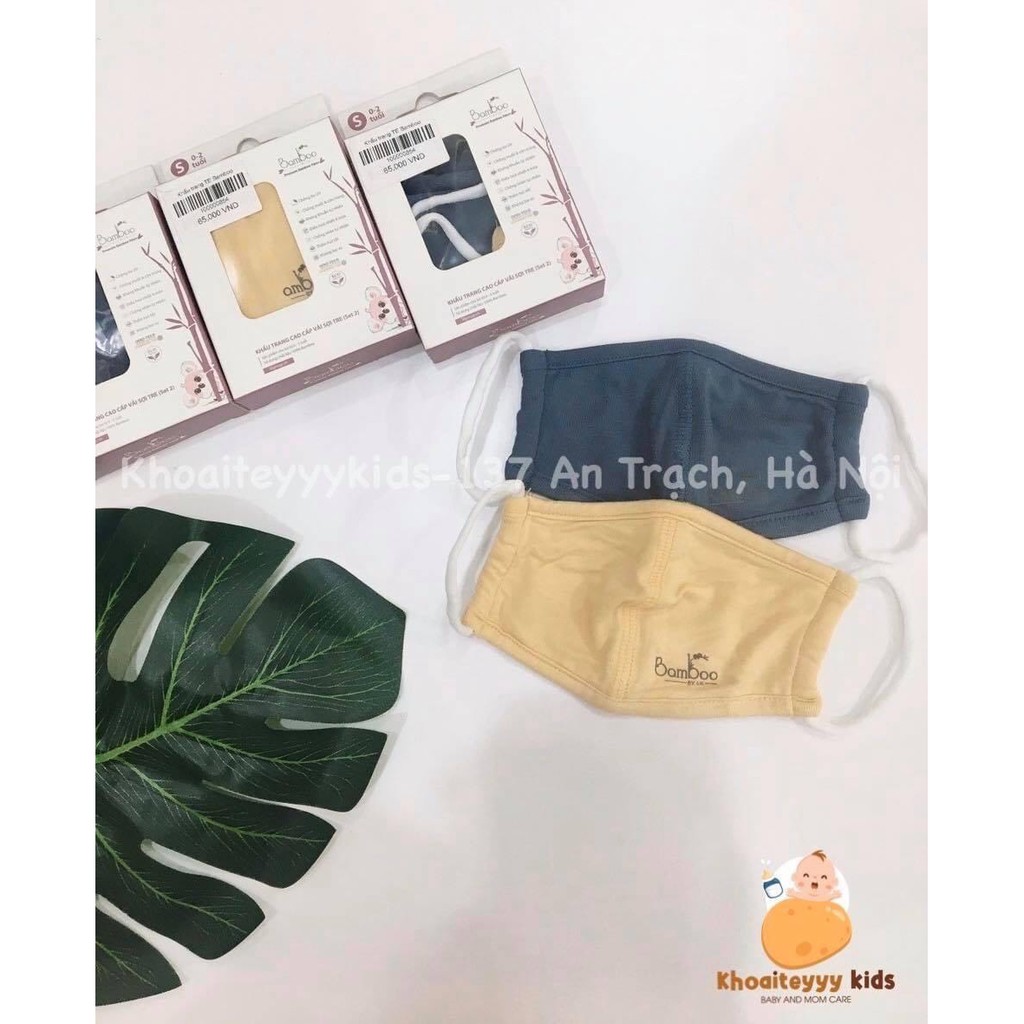 (Set 2c) Khẩu trang 2 lớp Bamboo (0-2y)