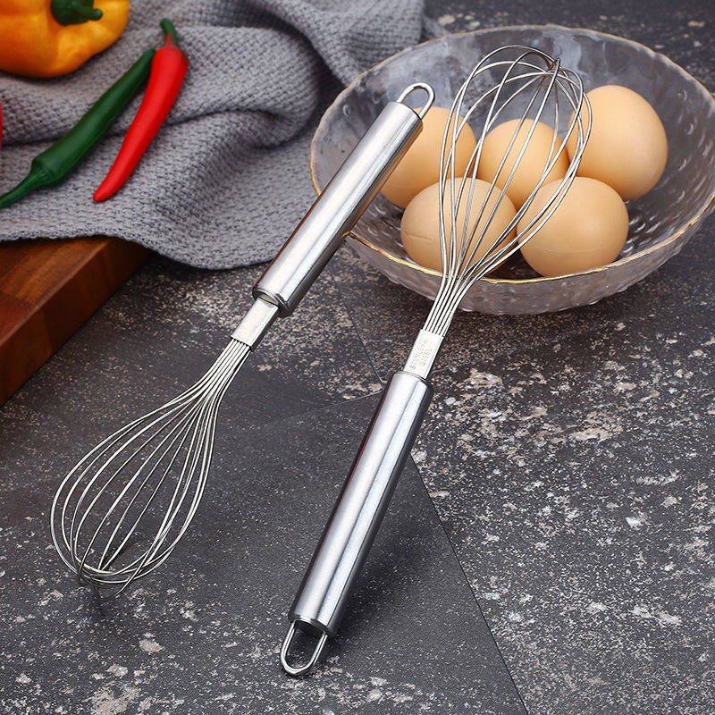 Hướng dẫn sử dụng Thép không gỉ Eggbeater Hỗn hợp tại nhà Cơm trứng Cake Cream Hairpin Kitchen Baking Tool