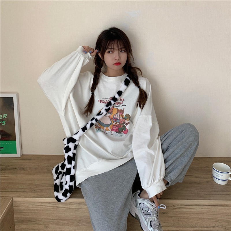 Áo Dài Tay In HOẠT HÌNH BẠCH TUYẾT VÀ 7 CHÚ LÙN  UNISEX