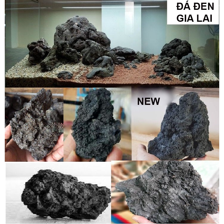 Đá Đen Gia Lai ( 2KG) trang trí set hồ cá, hồ thủy sinh, làm thác cát , tiểu cảnh cực đẹp đem lại may mắn gia chủ | BigBuy360 - bigbuy360.vn
