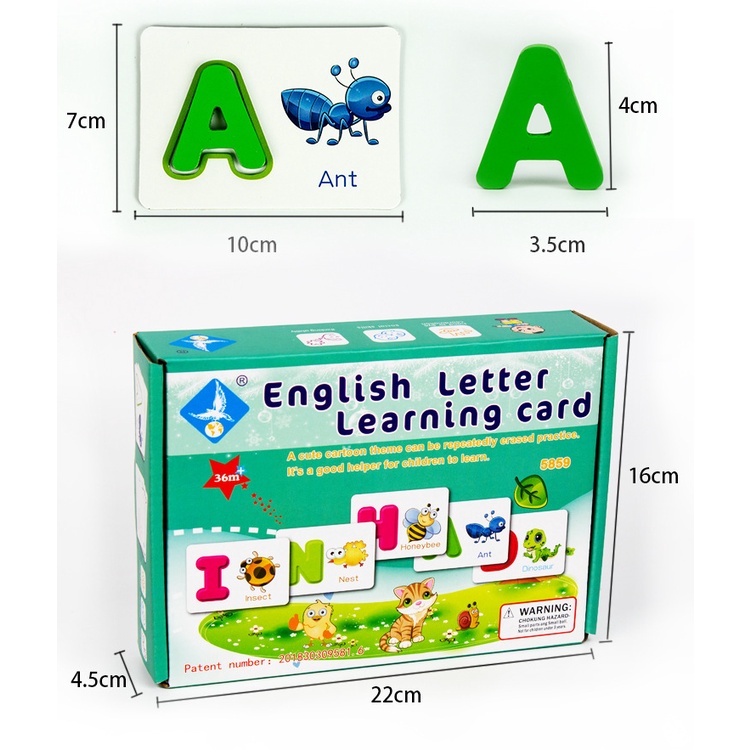 Thẻ Học Thông Minh Cho Bé,Thẻ Học Tiếng Anh-English Letter Learning Card Kèm Bút Viết Bảng Cho Bé TRITUEVIET