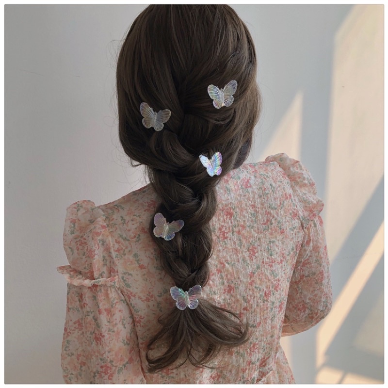 Set 5 kẹp tóc mini công chúa hình bướm cho cô nàng ngọt ngào mùa xuân, xu hướng phụ kiện mới 2023