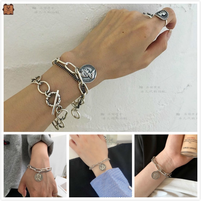 Vòng Tay Mặt Hình Chân Dung Phong Cách Retro Thời Trang Nữ