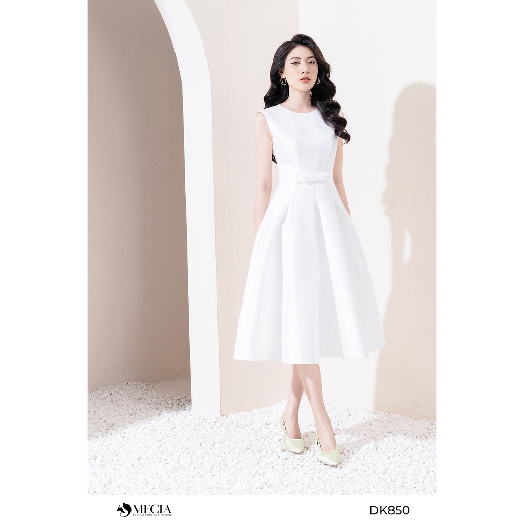 Đầm xòe cao cấp MECIA nơ eo sang trọng DK850