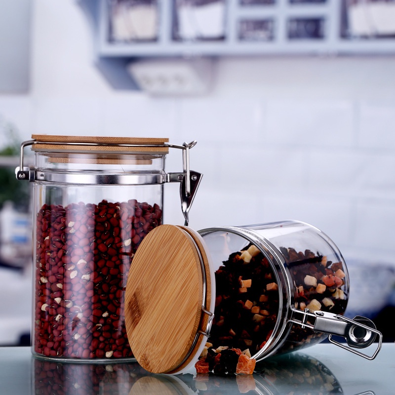 HŨ, BÌNH ĐỰNG TRÀ CÀ PHÊ BẰNG THỦY TINH CÓ NẮP SIẾT CAO SU SIÊU KHÍT