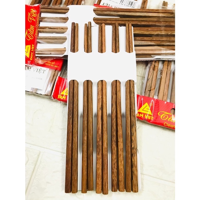 Bộ 10 Đôi Đũa Gỗ Dừa Cao Cấp Tâm Việt